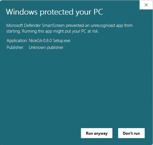 Windows Defender confirmation prompt